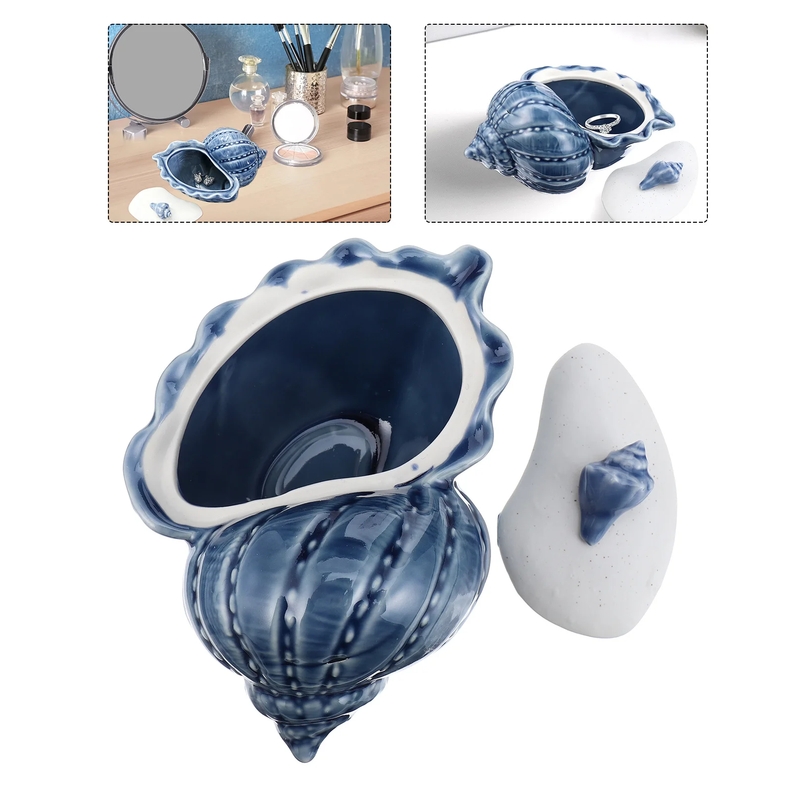 

Decorative Storage Jar Jewelry Case Trinket Multipurpose Flower Tea Container Stylish Trays