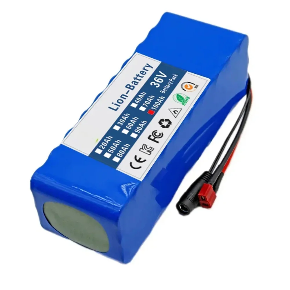 Paquete de Batería portátil iones de litio36V100Ah18650 10S3 paquete Batería de iones litio battería repuesto con BMS