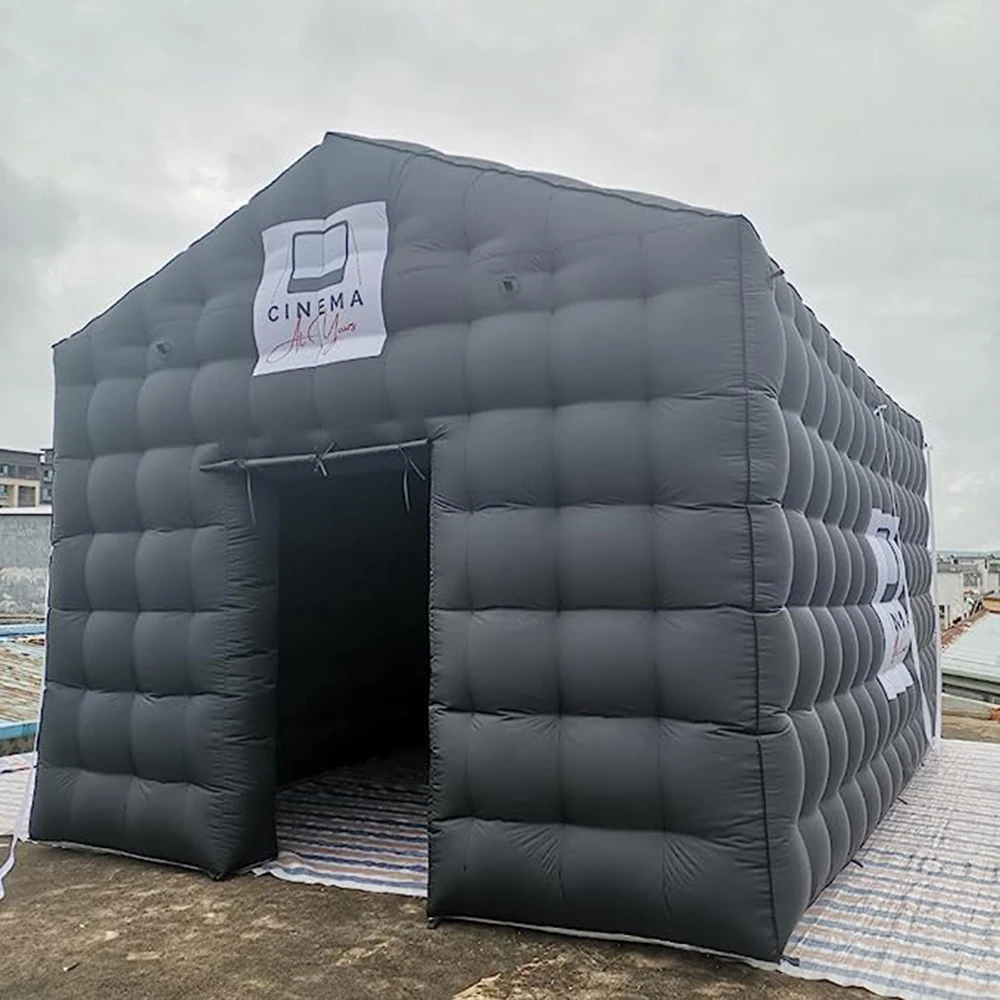 Grande tenda da discoteca gonfiabile nera tenda Clube Gazebo quadrato sala eventi grande cubo portatile Mobile per feste in discoteca con luce