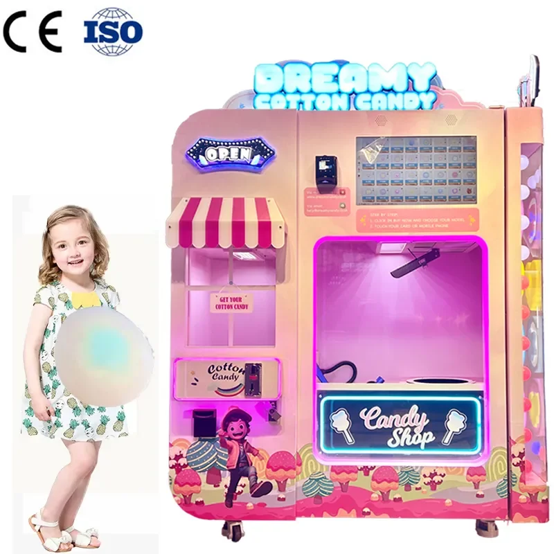 Newly Designed Cotton Candy Machine Sugar Vending Machine for Sale Automatic Cotton Candy Vending Machine