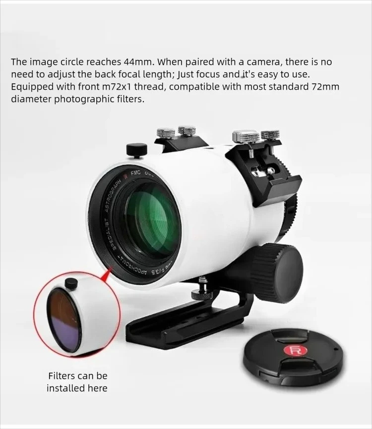 F/3.5 Fast Focus Ratio Apochromat Astrograph Telescope for Deep Space Astrophotography