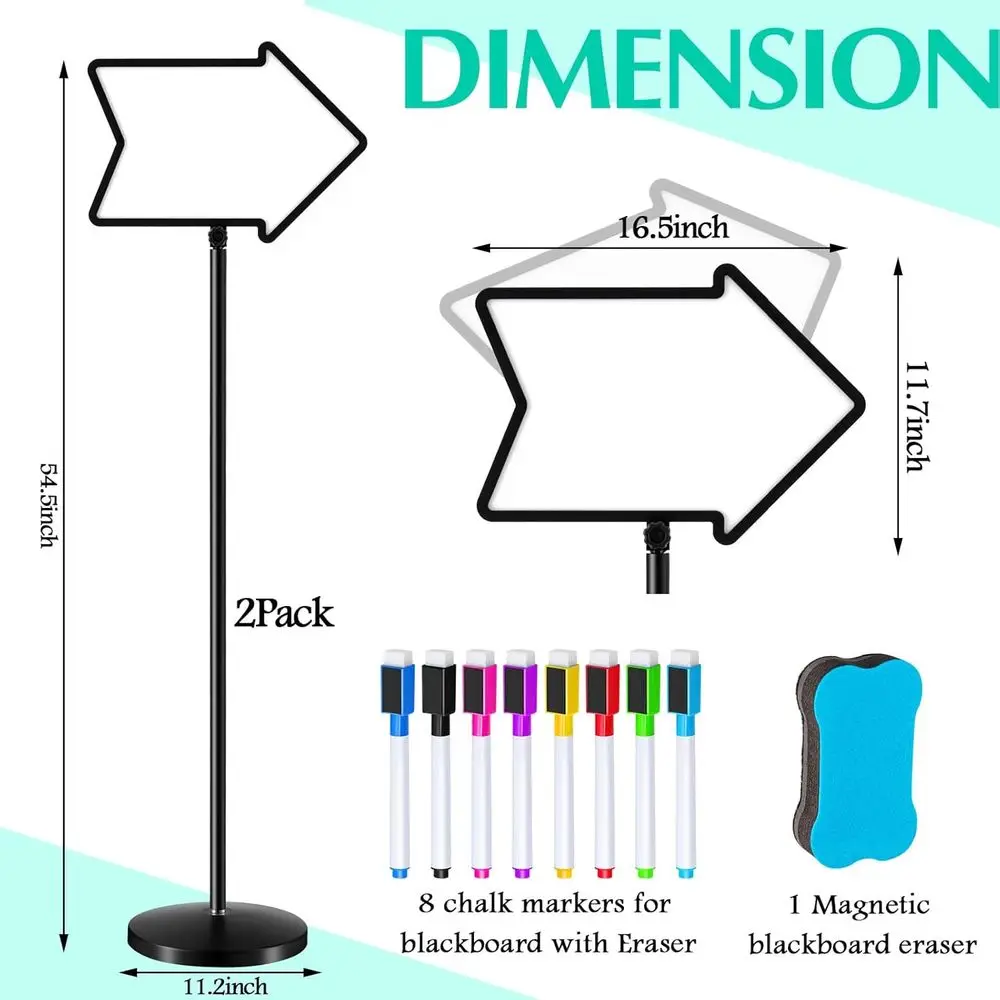 حامل لوح مسح جاف مزدوج الجوانب قابل للتعديل، 11.7 × 16.5، شديد التحمل للاستخدام الداخلي/الخارجي #2