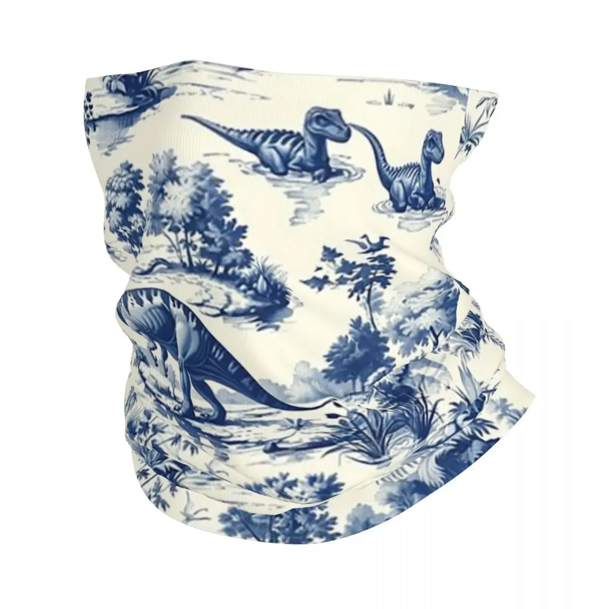 Vintage French Toile De Jouy Motif Bandana Neck Gaiter Printed Mask Scarf Multifunction Cycling Scarf Running Unisex Adult