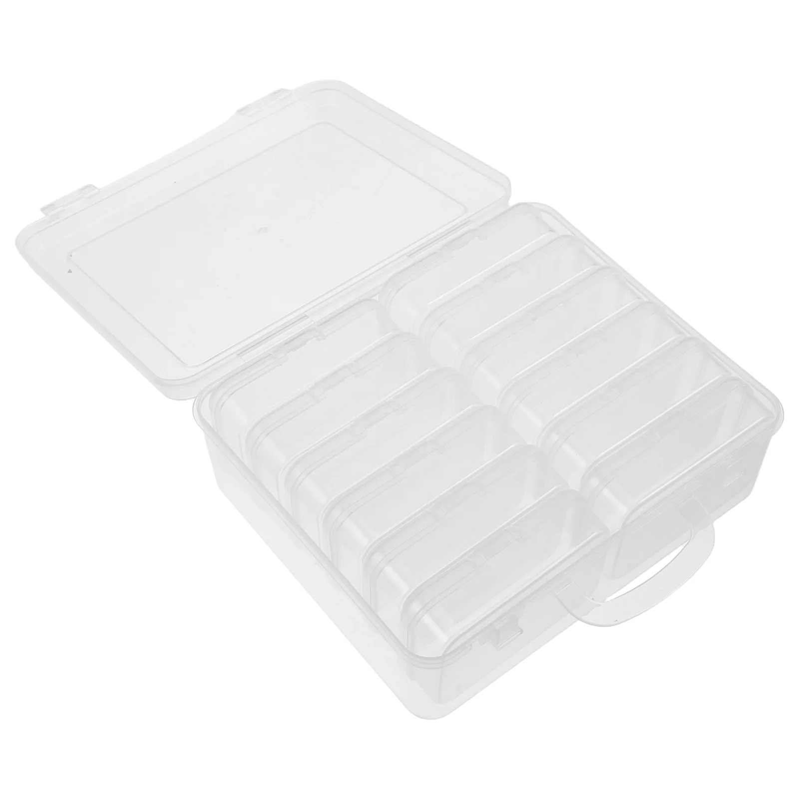 12pcs Plastic Jewelry Box Large Capacity Clear Storage Container Multiple Compartments Rings Earrings Necklaces Bracelets