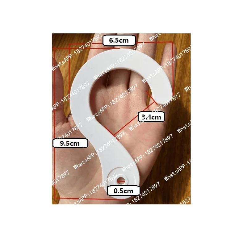 100pcs Big Plastic Header Hooks Fabric Leather Swatch Sample Head Hanger Giant Hanging J-hook Display Hooks