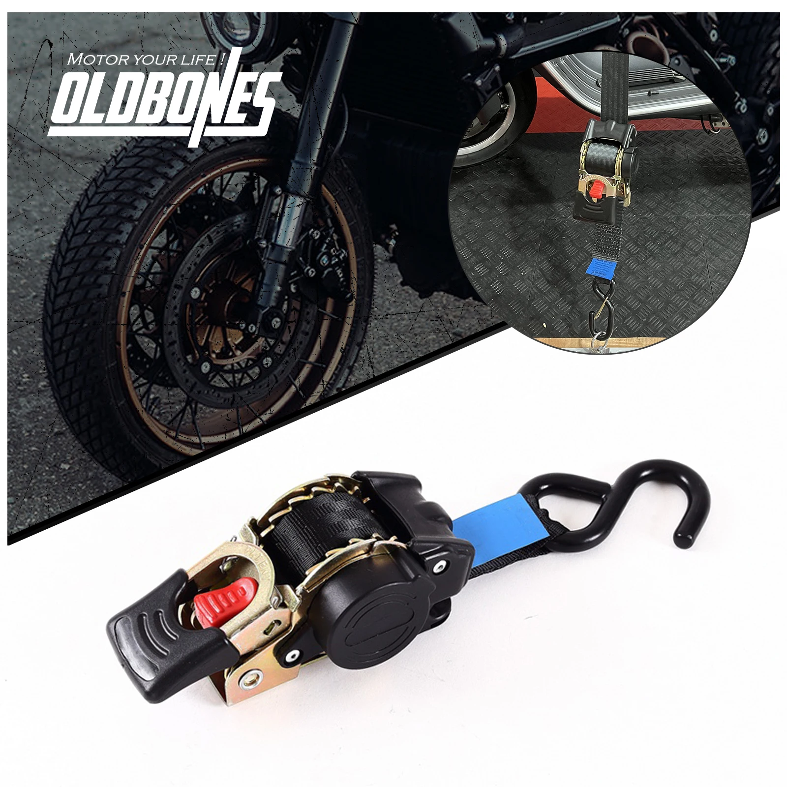 

1PC/2PCS/3PCS A Single Hook Motorcycle Auto Retractable Ratchet Tie Down Starp Transport Fixing Belt