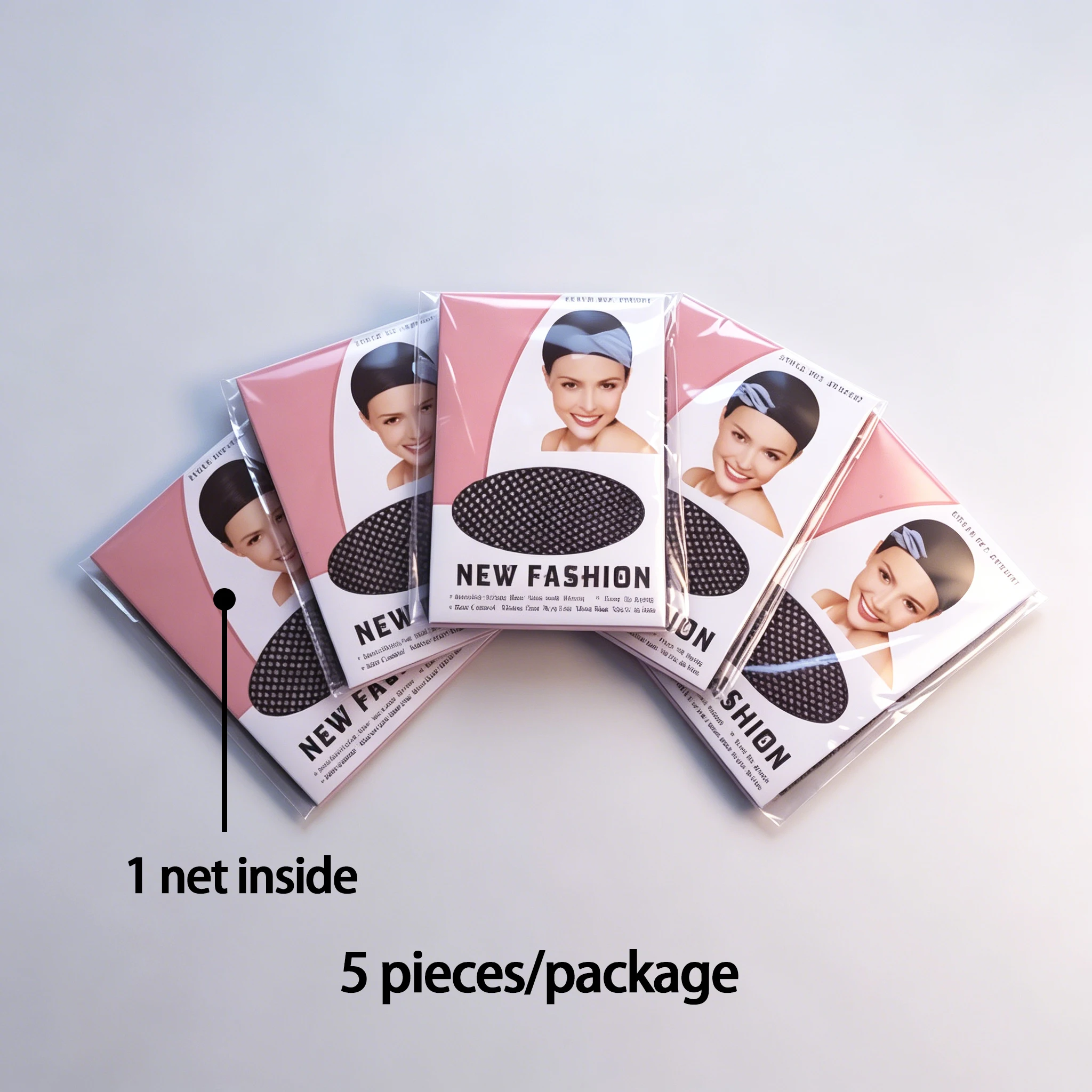 5 Pieces/Package High Quality Stretchable Elastic Hair Nets Open Ends Mesh Net Wig Caps for Hair Styling