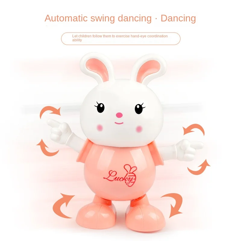 Electric Dancing Bunny With Lights Music Night Market Cute Pet Children\'s Toys