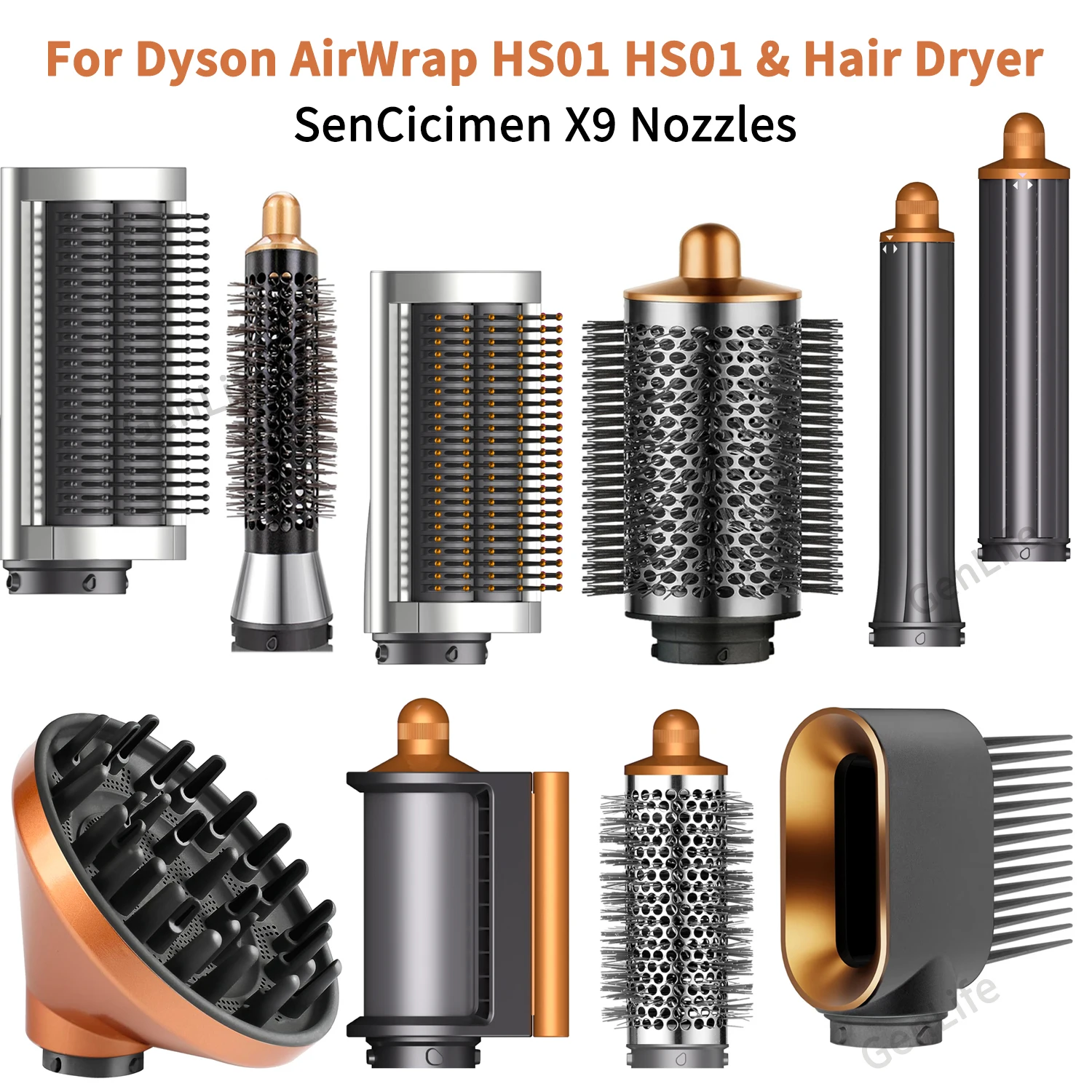 For Dyson Airwrap HS01 HS05 Hair Styling Nozzle Brush Anti fly Hair Nozzle For Dyson Hair Dryer Accessories Auto Hair Curling