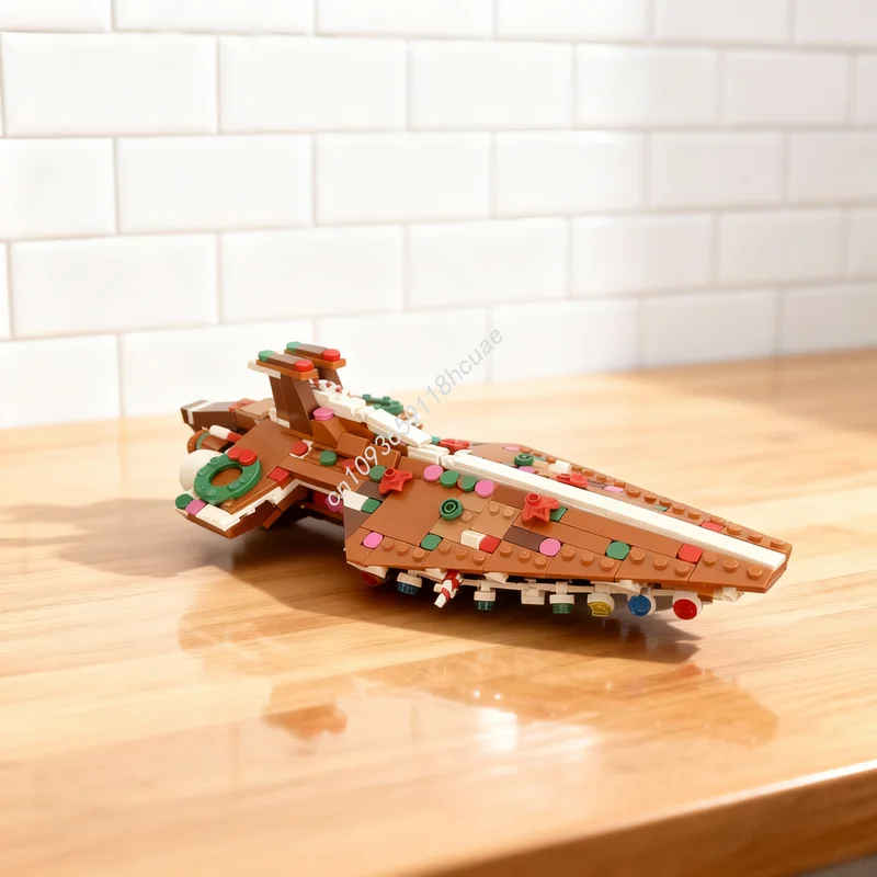 

508 деталей MOC Звездный уничтожитель Gingerbread Venator, модель для сборки, конструктор, развивающая игрушка, рождественский подарок, кирпичики