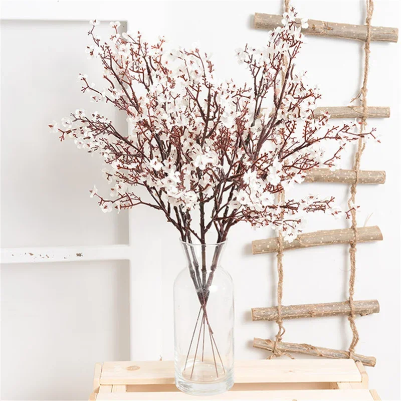 Gypsophila Artificial Flowers White Branch High Quality Babies Breath Fake Flowers Long Bouquet Home Wedding Decoration Autumn