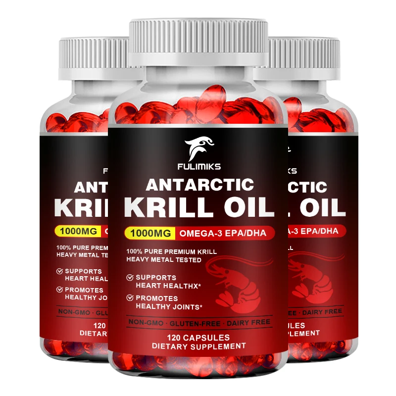 

Капсулы с маслом Antarctic Krill, OMEGA-3 EPA/DHA и астаксантина — снимает боль в суставах и способствует здоровья мозга