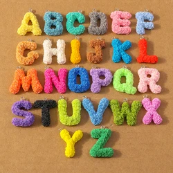 10Pcs Rose Flower Creative Initial 26 Letter Charms A-Z Alphabet Pendants for Jewelry Making Earrings Necklace DIY Accessories