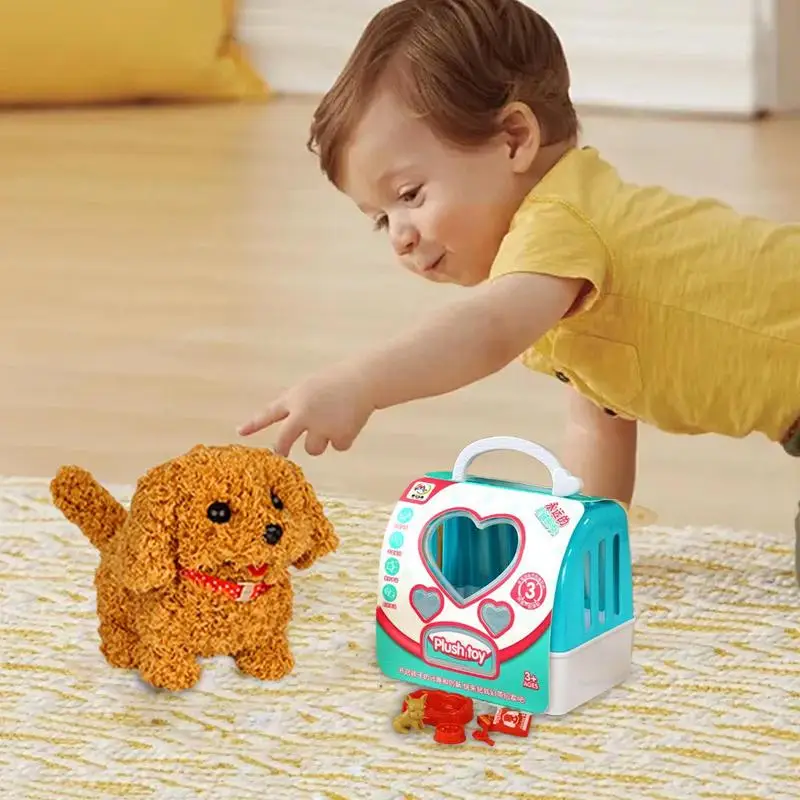 Robot Dog Realistic Robot Puppy That Acts Like A Real Puppy Plush Pet Interactive Electronic Stuffed Animal Walking Barking Tail