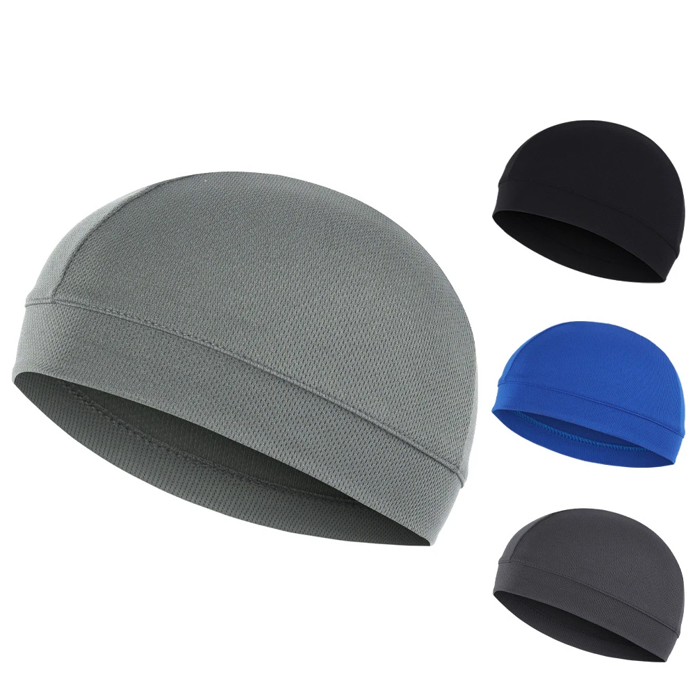 Summer Sun Protection Hat Cycling Mesh Elastic Helmet Cover Breathable Beanie Lightweight Unisex Stylish Quick-Dry Skullcap