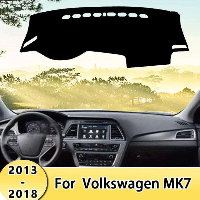 

Car Dashboard Cover Sun Shade Mats Avoid Light Pads Instrument Panel Protective Carpets For Volkswagen MK7 2013-2018 2014 2015