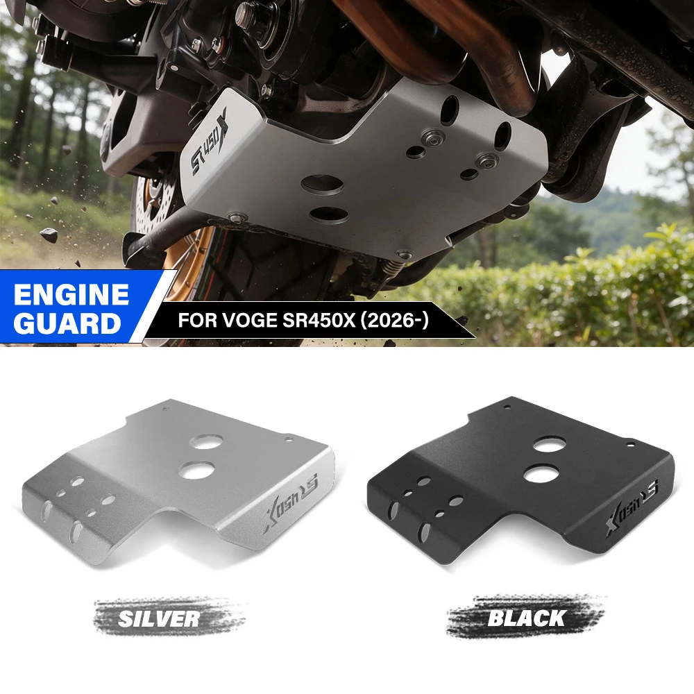 Engine Skid Plate For VOGE SR450X 2026 Aluminum Alloy Bash Plate SR 450 X Adventure Scooter Underbody Protection