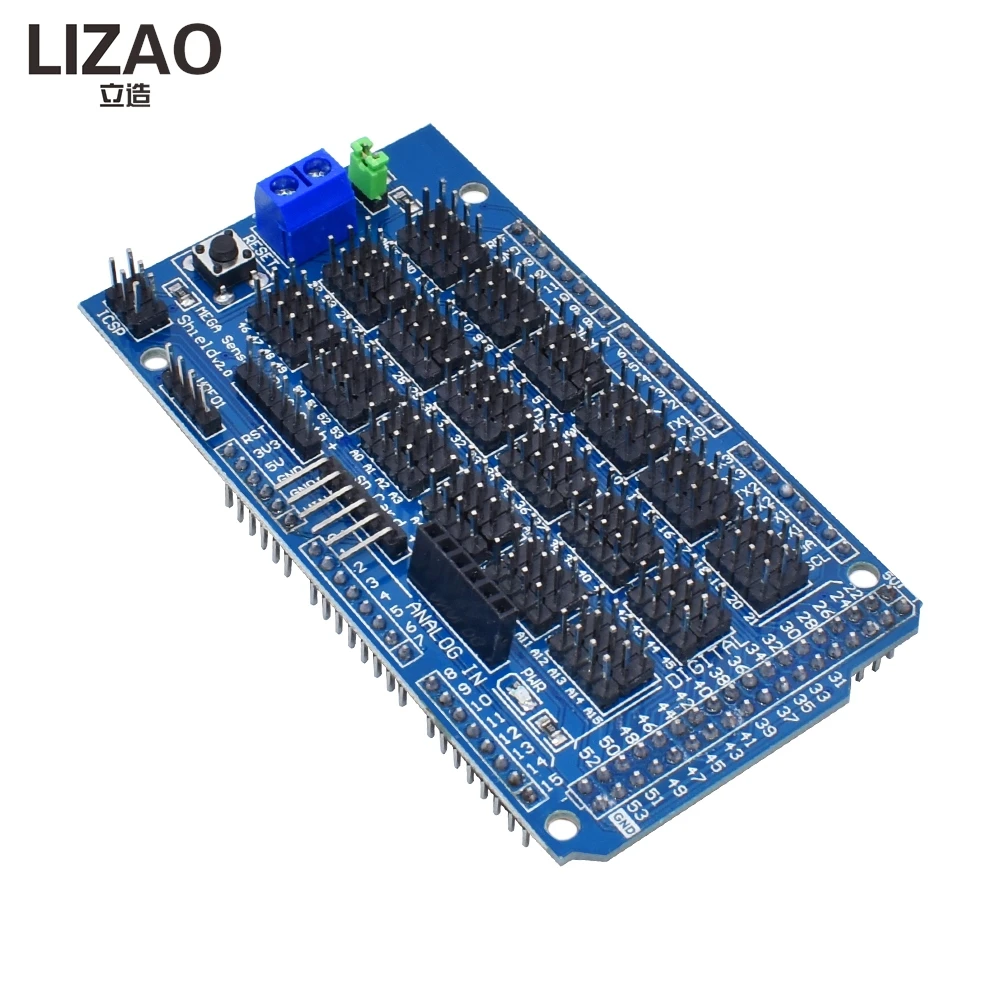 LIZAO MEGA Sensor Shield V1.0 V2.0, Dedicated Expansion Development Board for Arduino MEGA 2560,Electronic DIY