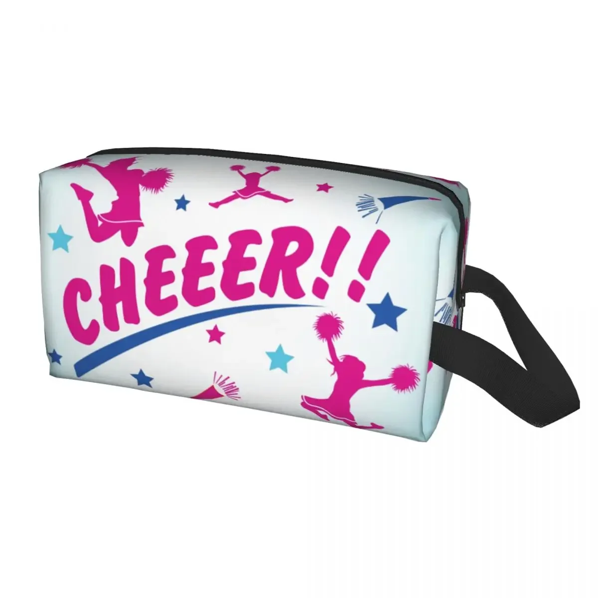 Cheerleading Girl Makeup Bag for Women Travel Cosmetic Organizer Kawaii Storage Toiletry Bags