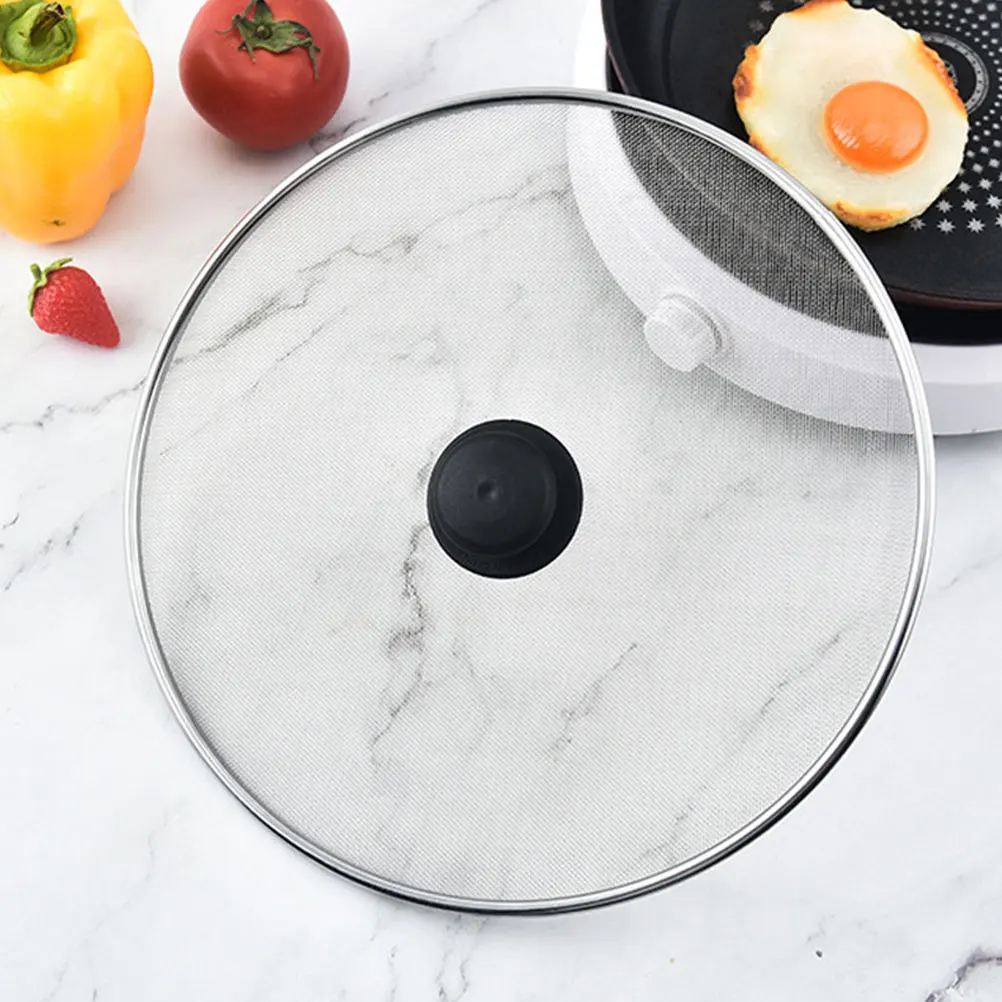 

Stainless Steel Oil Splatter Guard Cover Grease Screen for Frying Pan Skillet Wok Pot Kitchen Cooking Utensil Splash for Stove