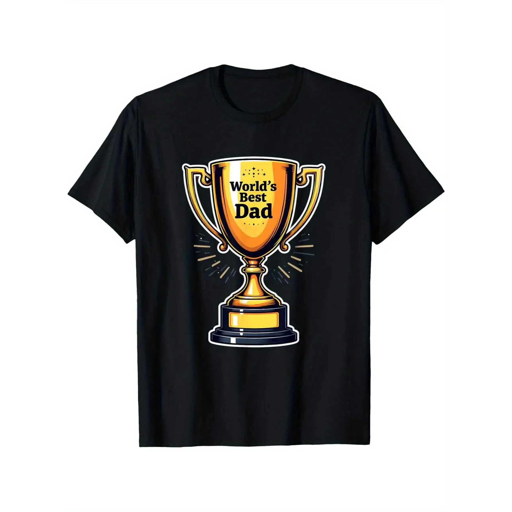 

T - shirt Celebrating Fatherhood: 'World's Best Dad' Trophy - A Tribute to Exceptional Dads
