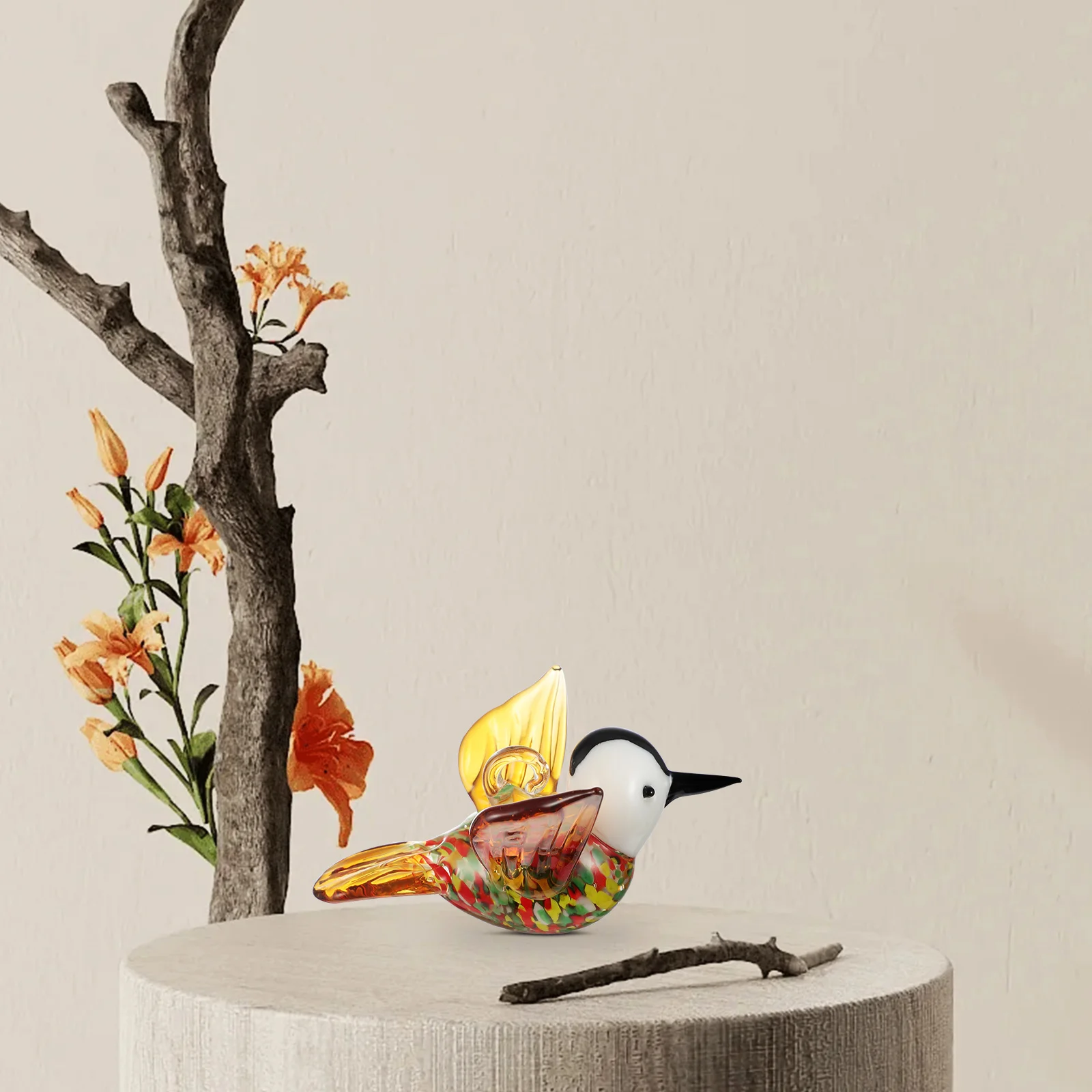 

2Pcs Glass Hummingbird Decor Exquisite Modeling Coloring Process Special Gift for Festivals Hummingbird Decor Bird Pendant