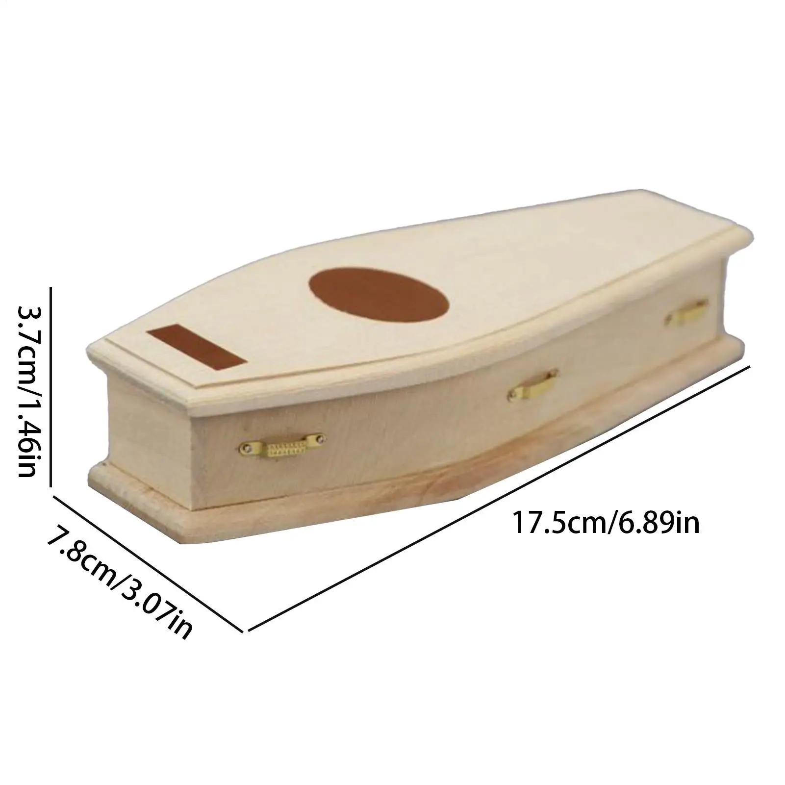 Mini Coffin Doll House Decoration Furnishings Unfinished Wood Mini Coffin Model Decorative Doll House Furniture For Display