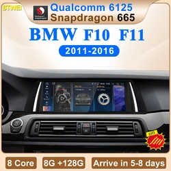 STWEI Snapdragon665 8Core 8G 128G Android12 Carplay Auto For BMW 5 Series F10 F11 Central Multimedia Video Player Bluetooth Navi