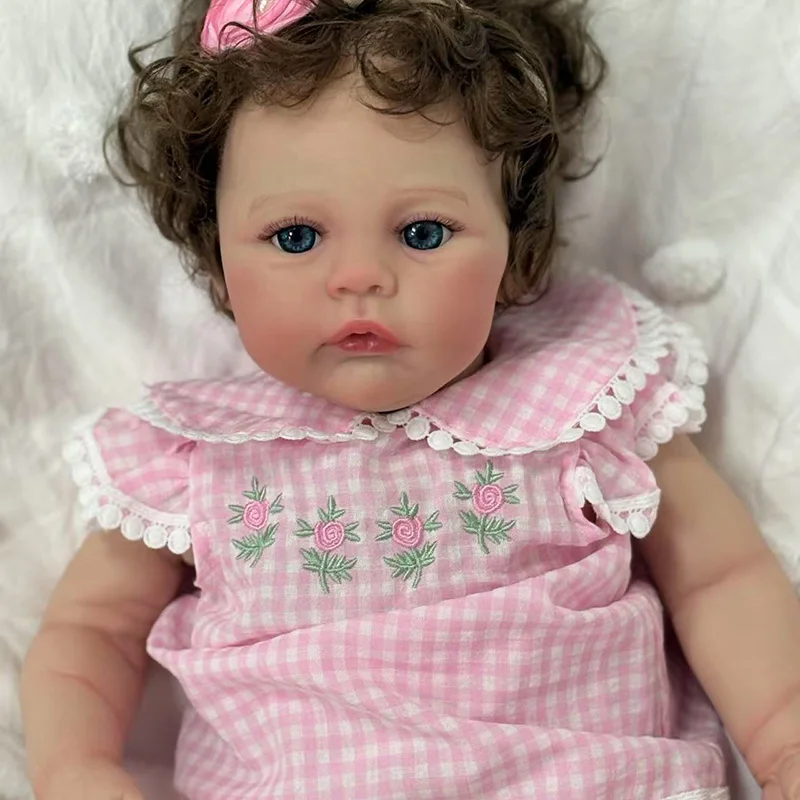 Npk 18 ''coleção de arte artesanal boneca bebe reborn prado corpo macio pele 3d com veias visíveis brinquedo para presente recém-nascido