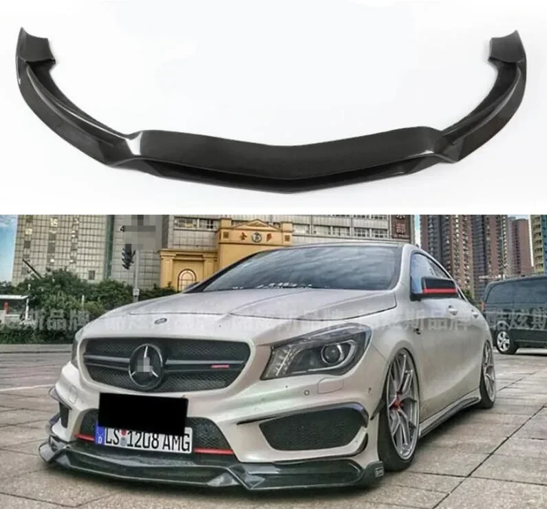 Real Carbon Front Lip Bumper Flaps Spoiler Cover For Mercedes-Benz CLA Class W117 CLA180 CLA200 CLA250 CLA260 CLA45 2013-2018