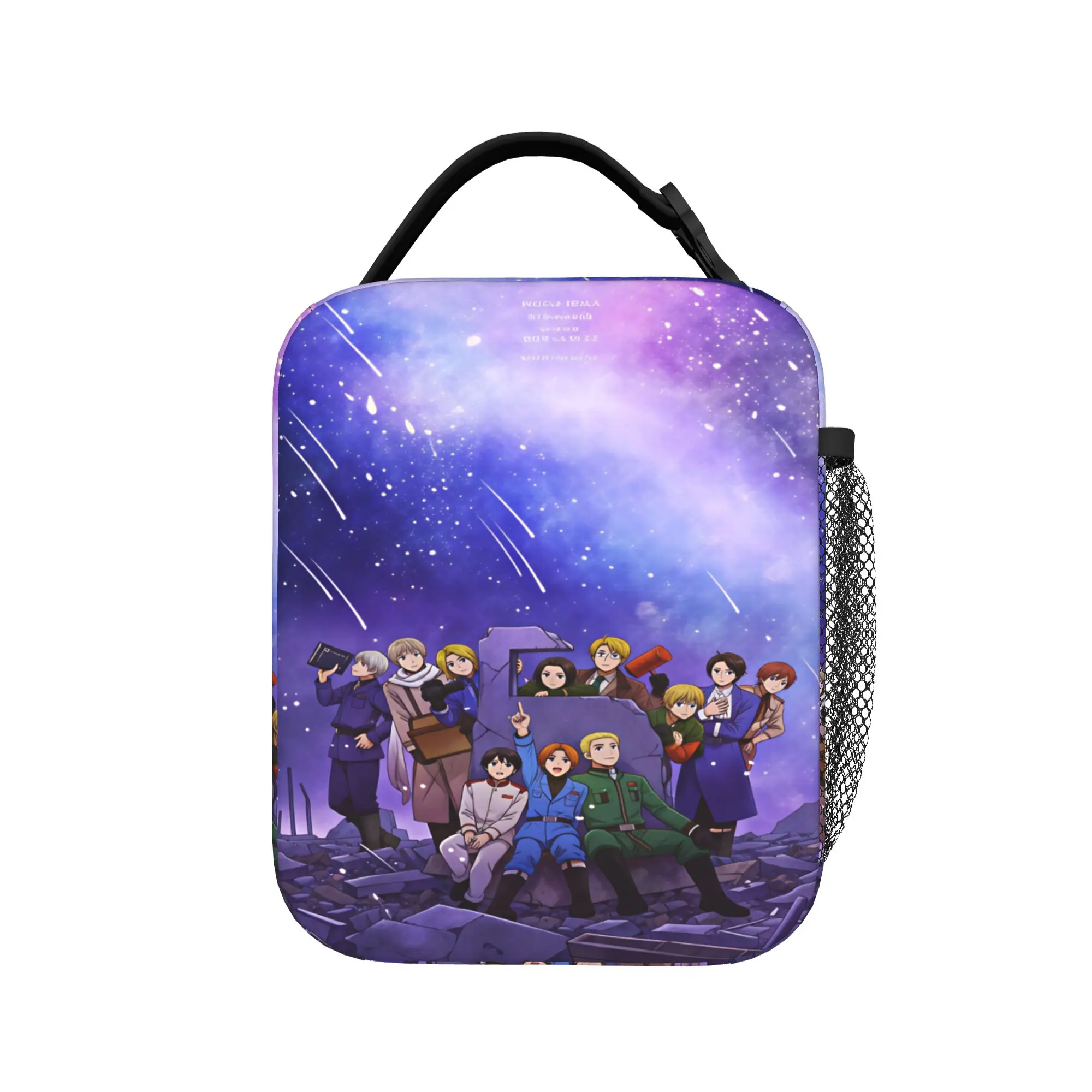 Hetalias Axis Powers Lunch Bag  Kawaii Lunch Box Travel Portable Thermal Lunch Bags For Child Oxford Graphic Design Cooler Bag