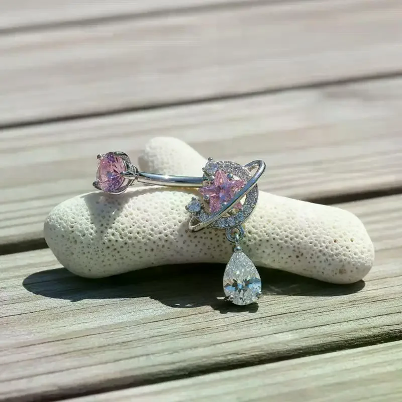Shiny Crystal Dangle Belly But - Body Jewelry Universe recension och pris
