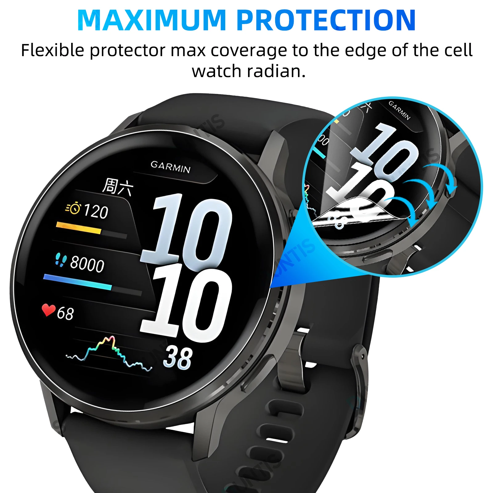 Garmin Venu 4 45mm 41mm용 화면 보호기 긁힘 방지 하이드로겔 필름, HD... - 2