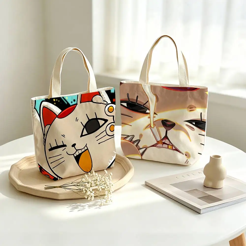 CUTE D-Dandadan T-Turbo G-Granny   Printed Canvas Tote Bag Shoulder Bag Commuter Mommy Shopping Bag