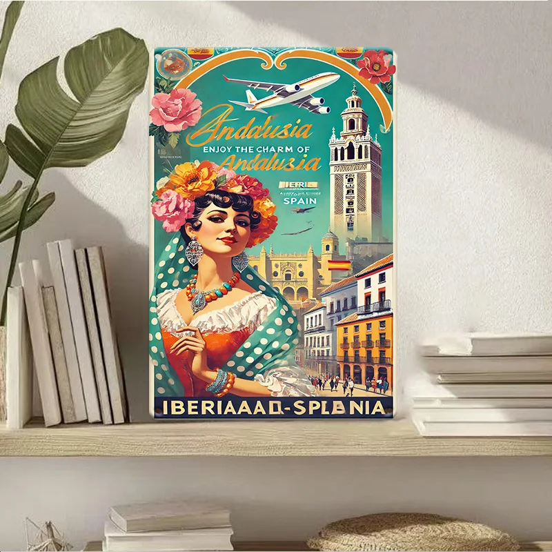 Vintage  Metal Tin Sign Wall Decor - 