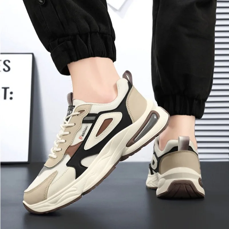 Men's Shoes Youth Student Sports Shoes Mesh Breathable Casual Oes Tennis Training Shoe Lace Up Platform Shoes for Men's Sneakers - Image 5