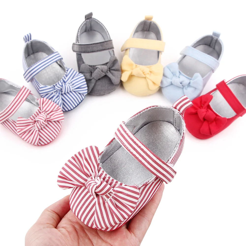 Baby Girl Shoes Mary Jane Soft Cotton Cute Bowknot Baby Infant Shoes Girls 0-6-12 Months 11cm/12cm/13cm Baby Shoes Factoey 2023