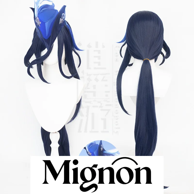 Genshin Impact Clorinde Cosplay Wig Simulation Scalp Top Halloween Gift