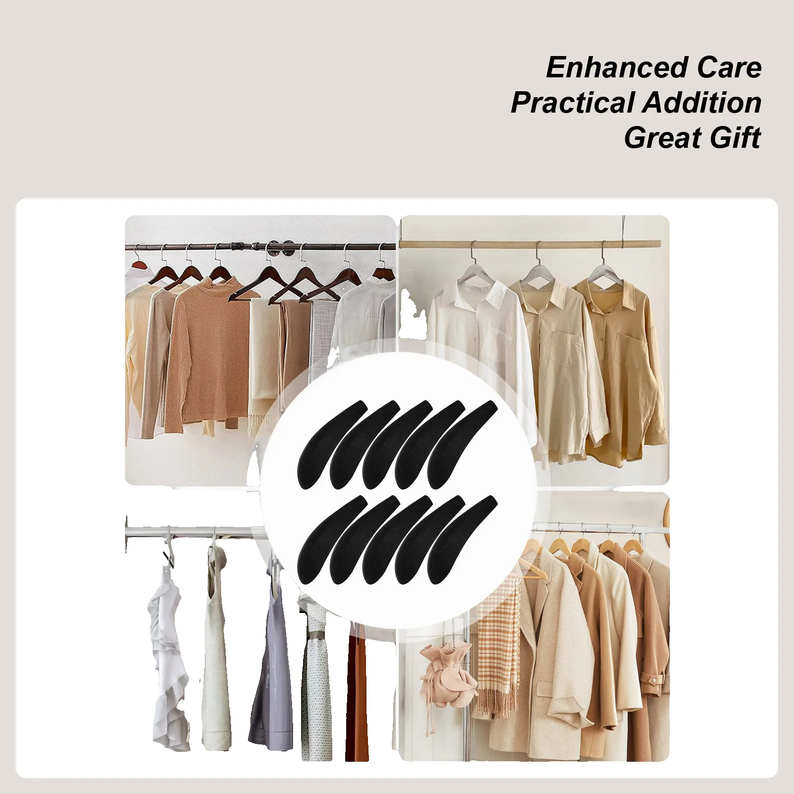 10Pcs/set Hanger Shoulder Forms anti-deformation Shoulder Protectors Suit Hangers Pads For Sweater Clothing Coat