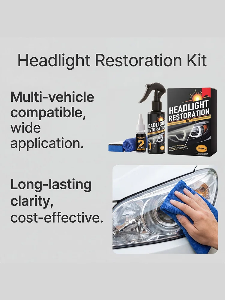 100ml Car Headlight Care Agent Set For Daily Renovation Cleaning Decontamination Surface Protection Clear Care Polishing Agent