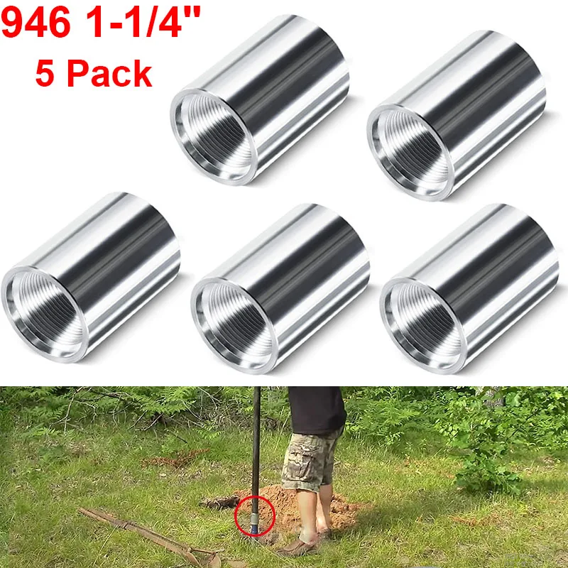 

946 1-1/4" Well Point Drive Coupling Coupler,1-1/4" Sand Point Well Drilling Kit,for Well Hand Pump Accessories. 5 Pack