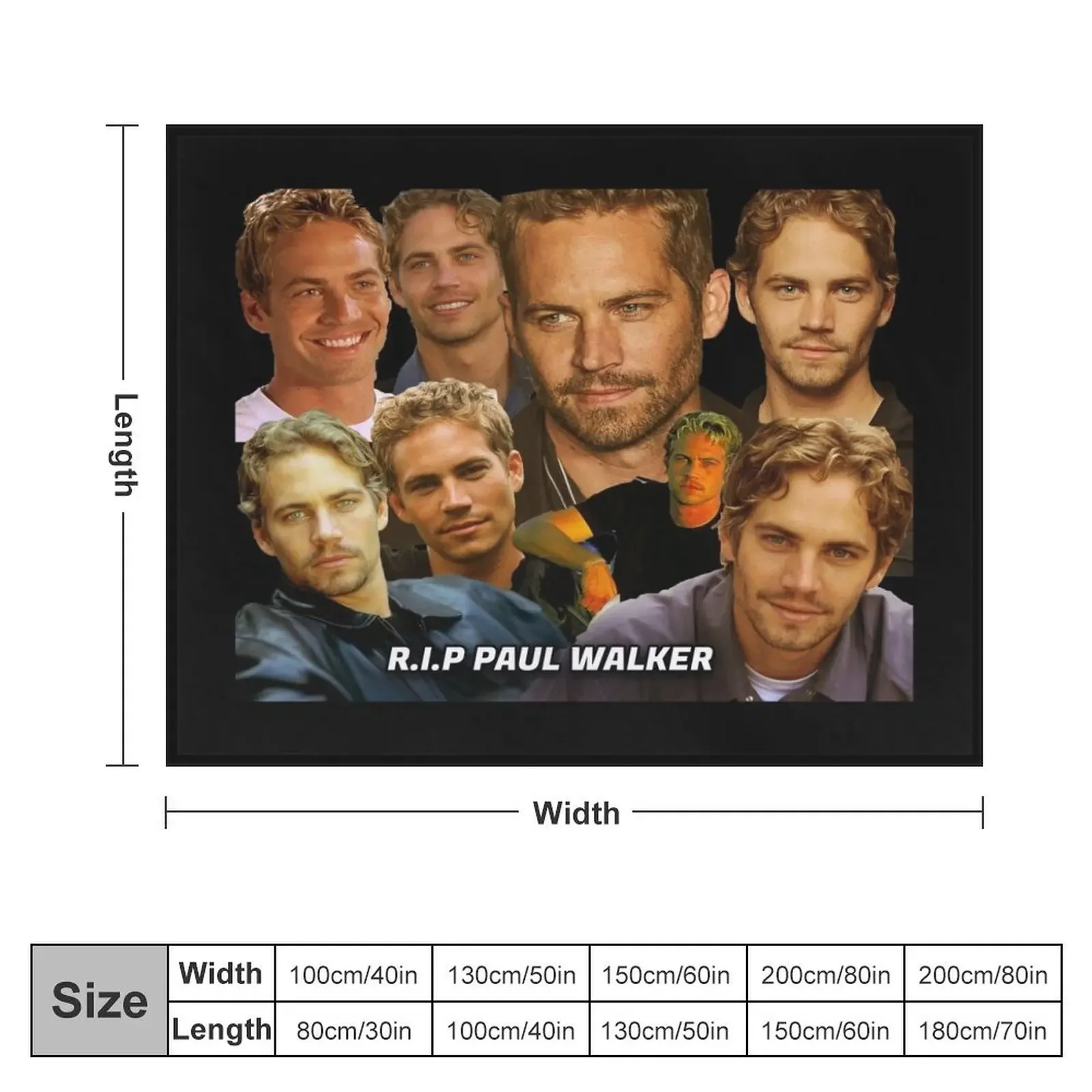 Paul walker tribute collage design 2021 Throw Blanket Extra Large Throw Quilt anime Soft Plaid Blankets