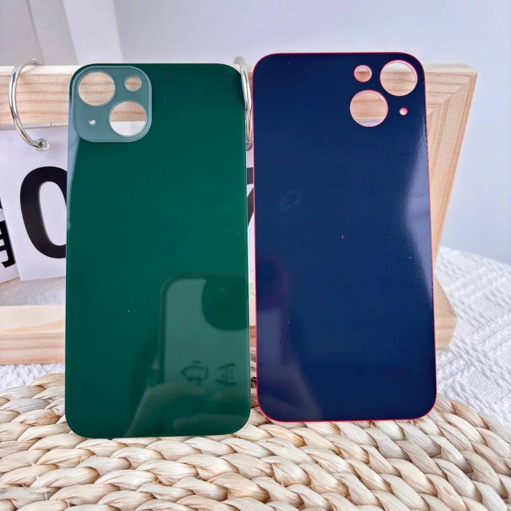 Big Hole Back Glass Replacement For Apple iPhone 13 Rear Battery Door Housing Cover,Tempered Glass Back Panel Repair Parts Funda