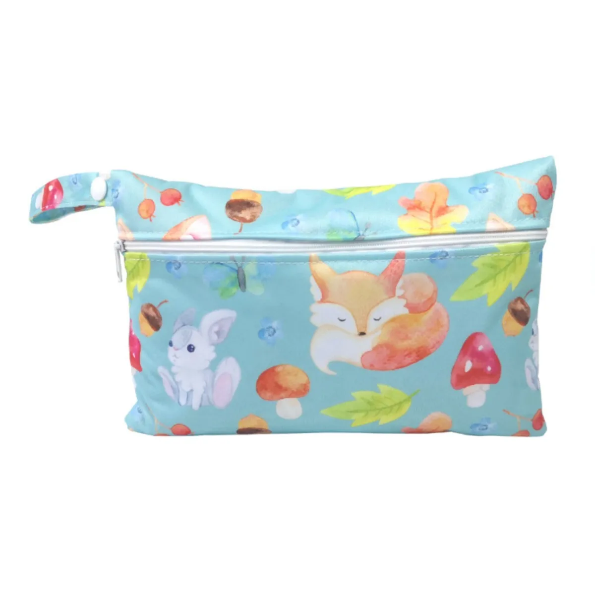 [Sigzagor]1 Wet Bag Reusable Washable for Snack Fruit Sandwich Snap Handle 5.9x8.8inches 15x22.5cm