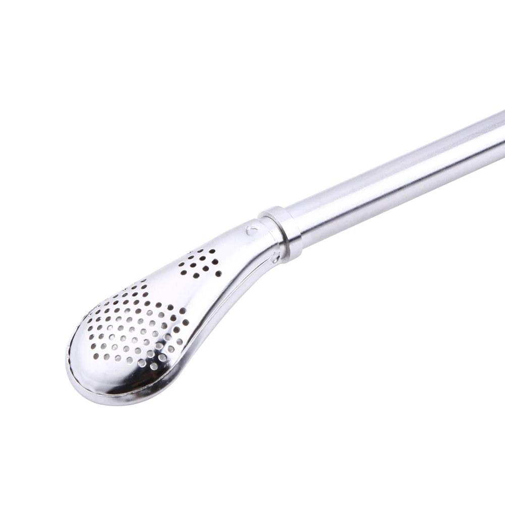 Drinking Straw Filter Handmade Stainless Steel Drinking Straw Spoon Tea Filter Grass Matte Tea Straws Bulb Pumpkin Reusable Tea