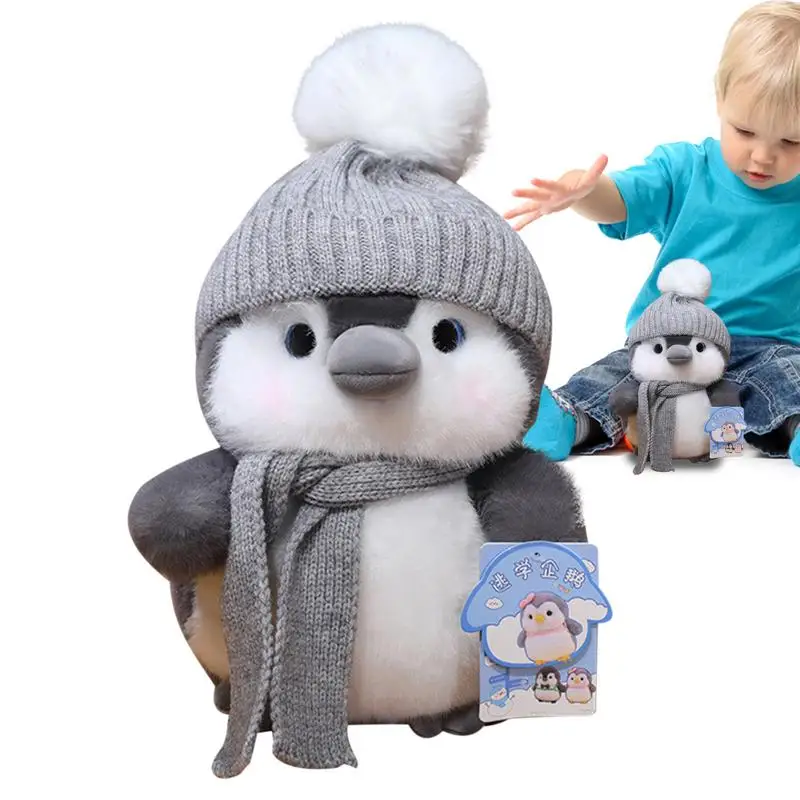 ของเล่นตุ๊กตาเพนกวิน |   ตุ๊กตาเพนกวินฤดูหนาว |   Plushies เนอสเซอรี่สัตว์น่ากอดสวมหมวกและผ้าพันคอสําหรับวันเกิดวันหยุด