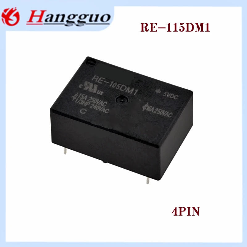 5PCS/Lot RE-105DM1 RE-112DM1 VDC 16A 4-pin relay