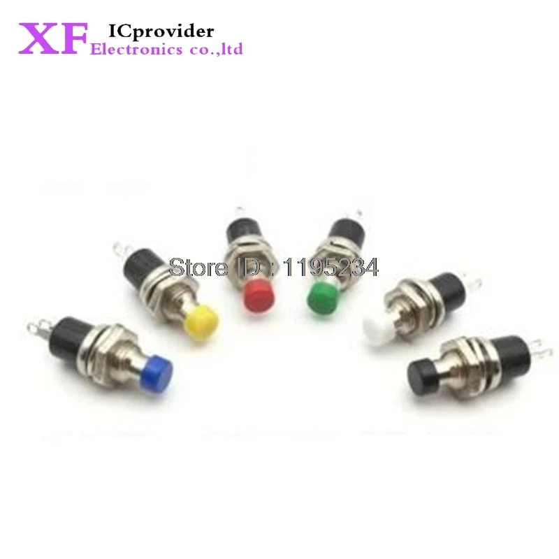 10pcs PBS-110 7MM Momentary Push button Switch Press the reset switch Momentary On Off Push Button Micro SwitchNormally Open NO