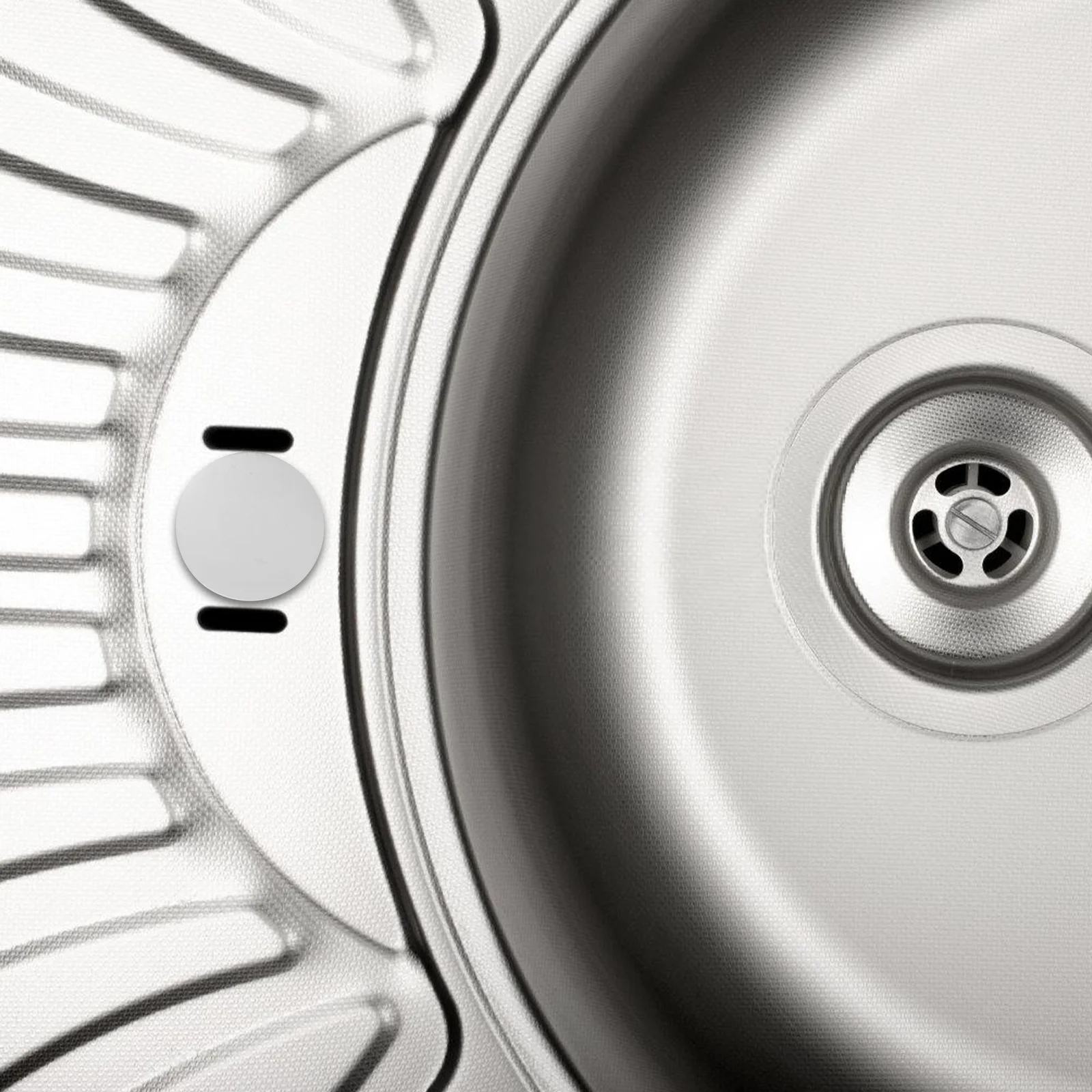 

Stainless Steel Sink Hole Cover Faucet Stopper Kitchen Bathroom Countertop Washbasin Cap Easy Install Durable Waterproof