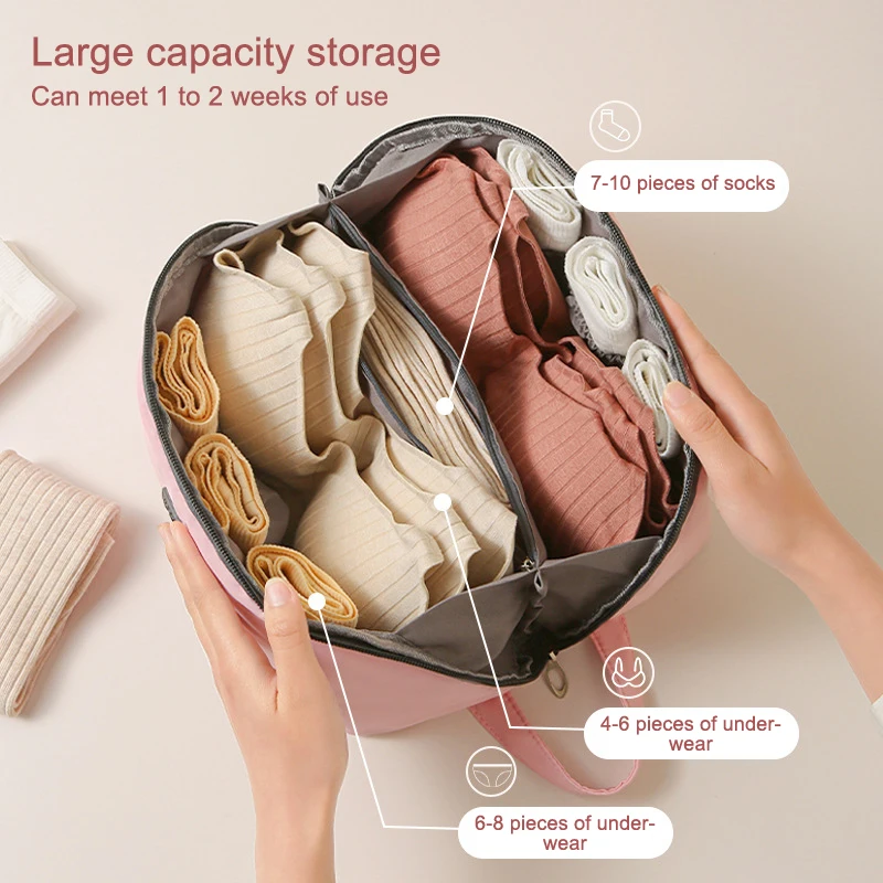 

Cartoon Printing Underwear Storage Bag Portable Travel Bra Organizer Large Capacity Socks Underwear Sorting Accessories
